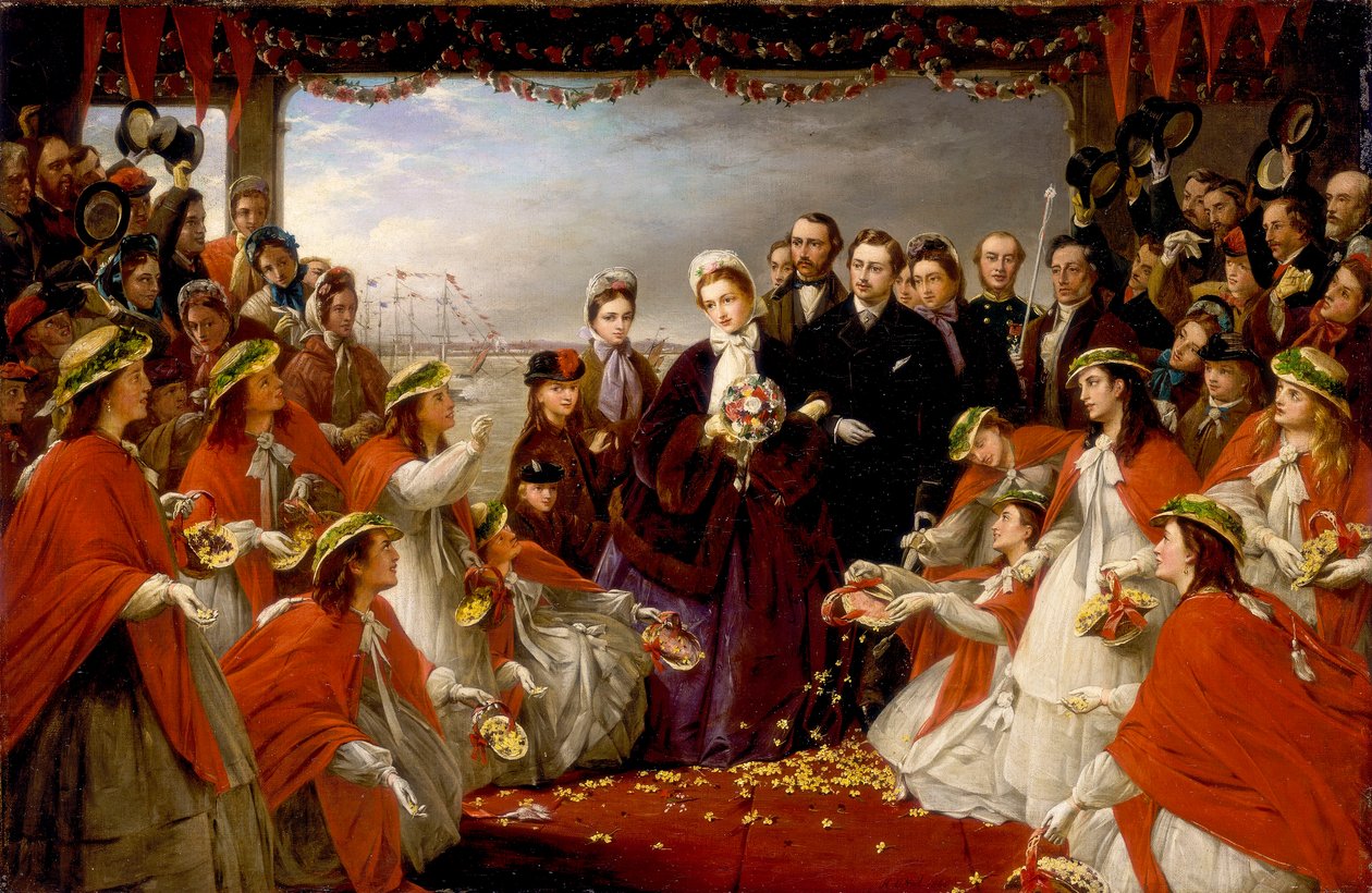 Az Alexandra hercegnő partraszállása Gravesendben, 1863. március 7. alkotó: Henry Nelson O