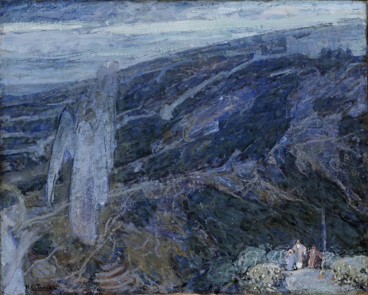 A pásztorok előtt megjelenő angyalok alkotó: Henry Ossawa Tanner