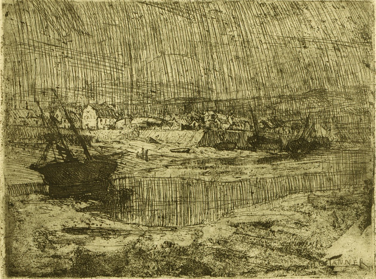 Felborult halászhajók, Bretagne alkotó: Henry Ossawa Tanner