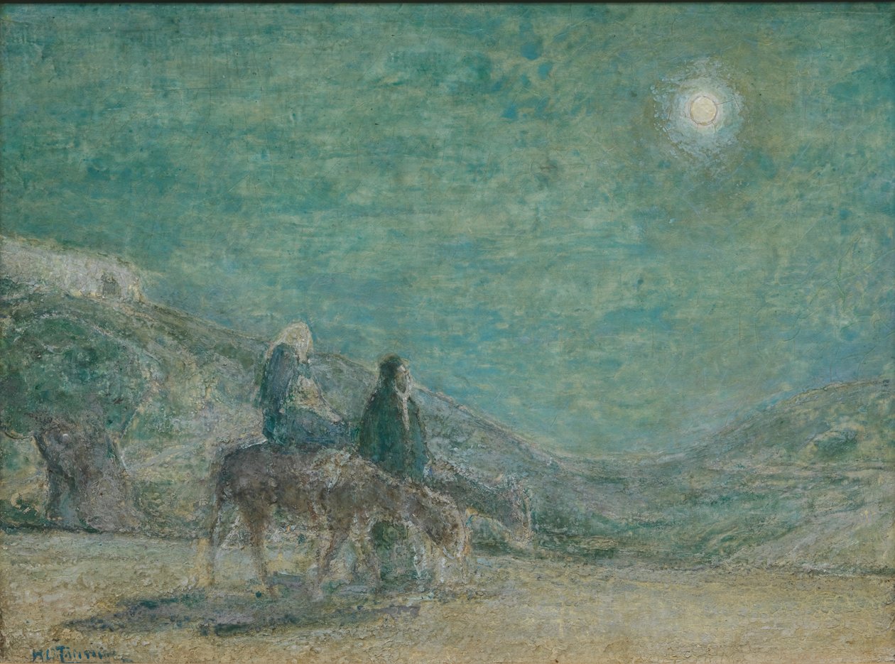 Menekülés Egyiptomba, 1916 körül (olaj, fapanel) alkotó: Henry Ossawa Tanner