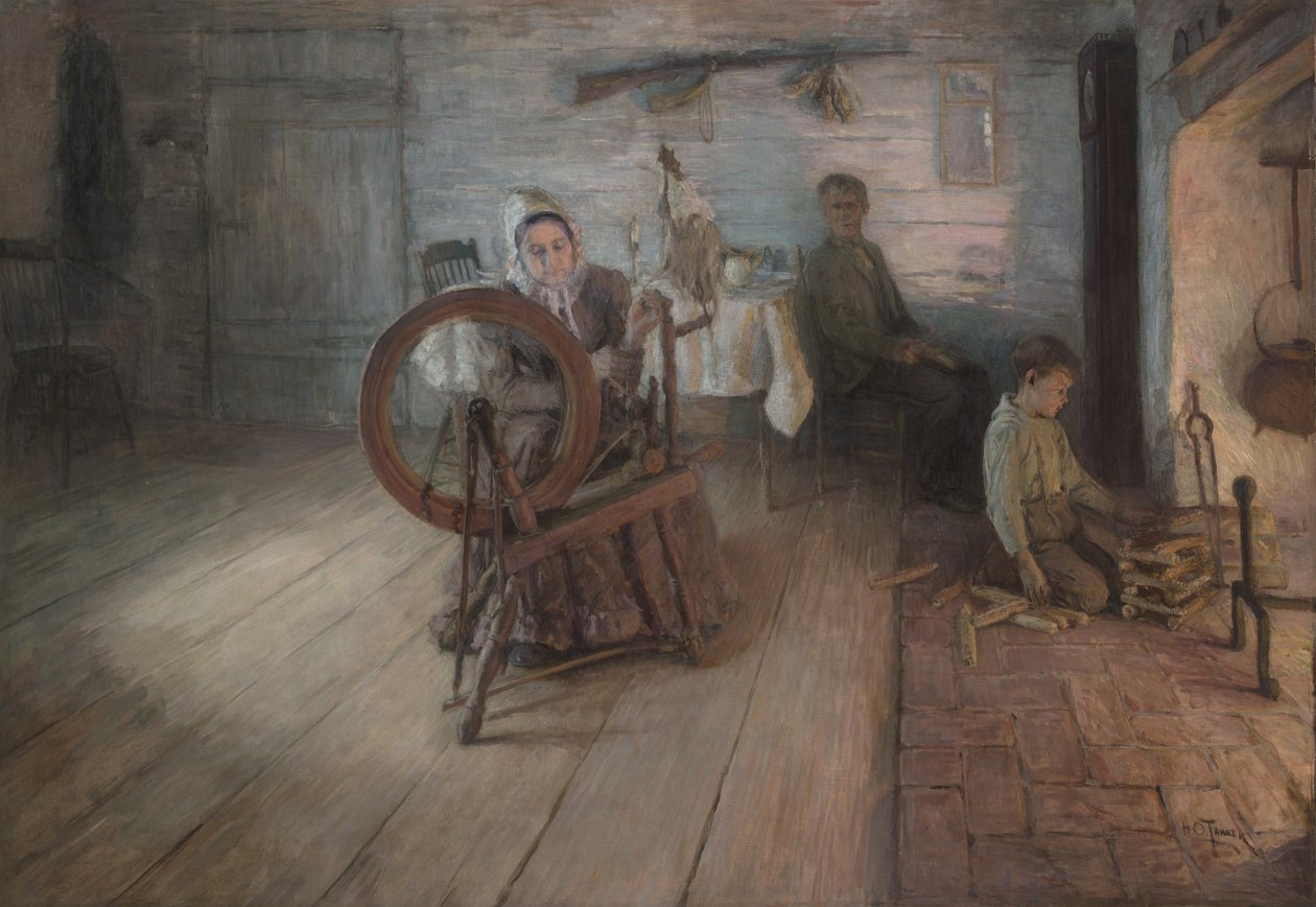 Spinning by Firelight – George Washington Gray gyermekkora, 1894 alkotó: Henry Ossawa Tanner