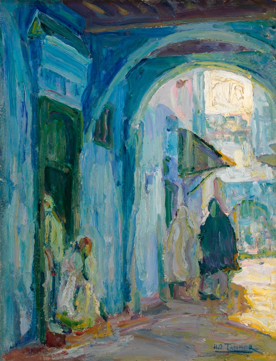 Utca Tangierben, kb. 1910. alkotó: Henry Ossawa Tanner