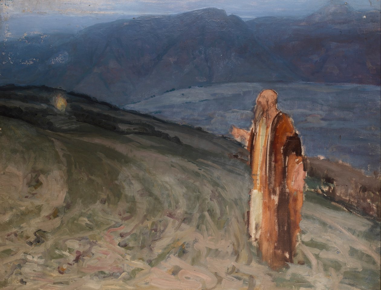 Tanulmány Mózesnek és az égő bokornak. alkotó: Henry Ossawa Tanner