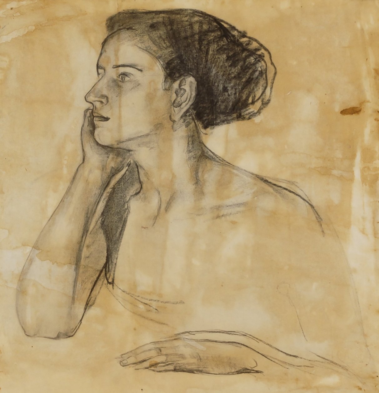 Tanulmány Mrs. Atherton Curtis portréjához alkotó: Henry Ossawa Tanner