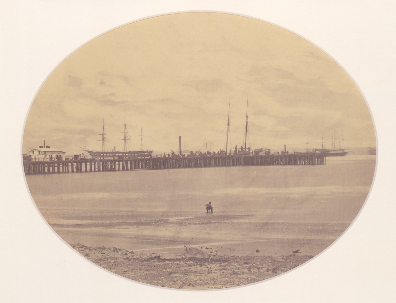 Long Dock at Hilton Head, Port Royal, Dél-Karolina alkotó: Henry P. Moore
