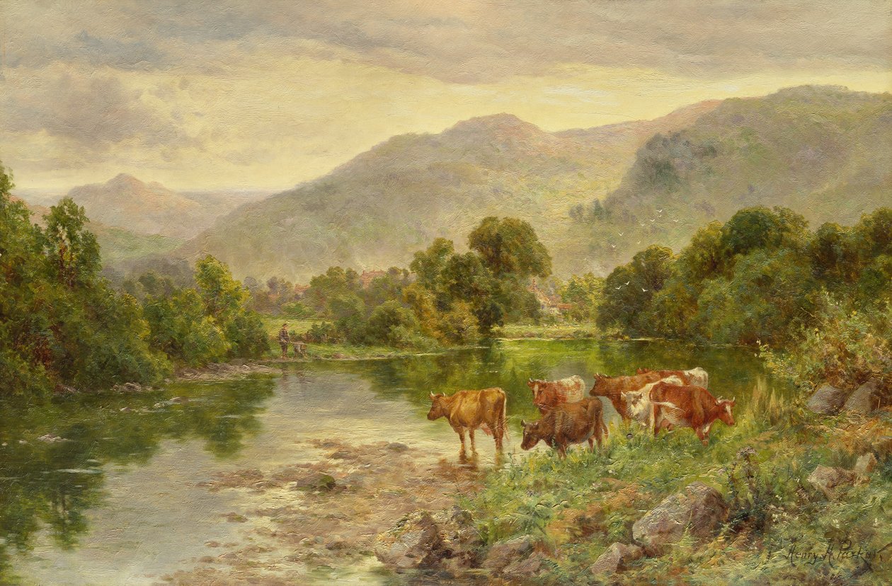 Church Pool, Bettws-y-coed (olaj) alkotó: Henry Parker