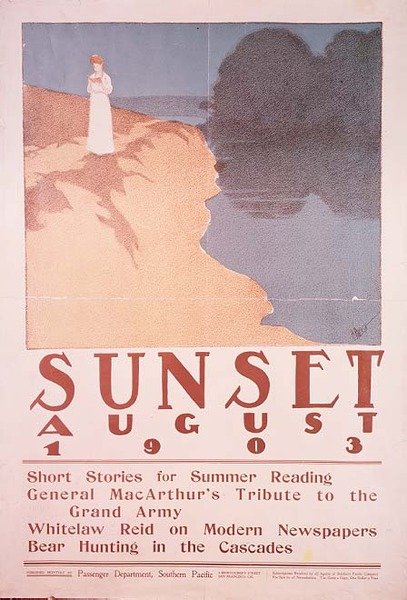 Borítóillusztráció a Sunset magazinhoz, 1903. augusztus (színes litó) alkotó: Henry Patrick Raleigh
