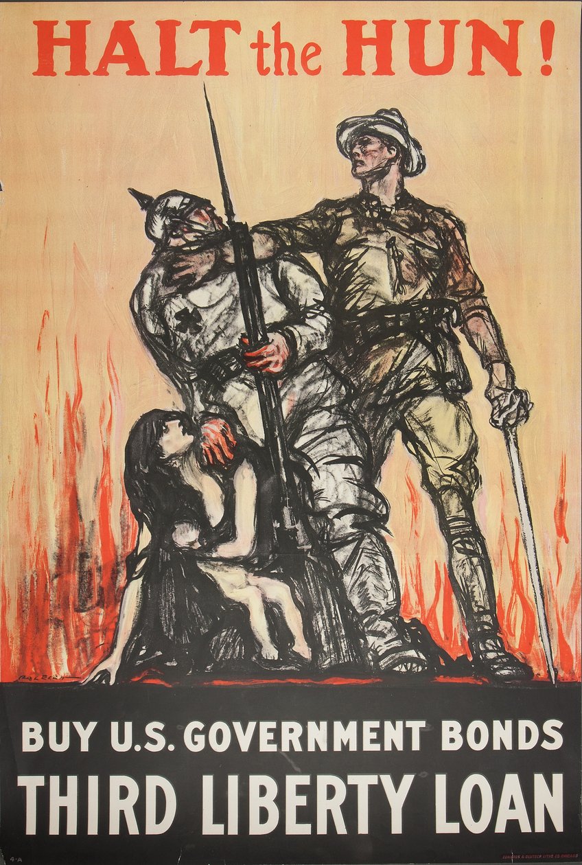 Állítsd meg a hunokat! Vásároljon amerikai államkötvényeket, harmadik szabadság kölcsönt alkotó: Henry Patrick Raleigh