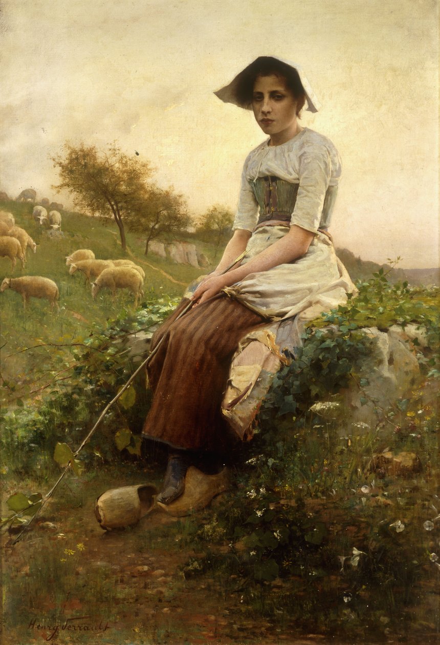 A pásztorlány (olaj, vászon) alkotó: Henry Paul Perrault