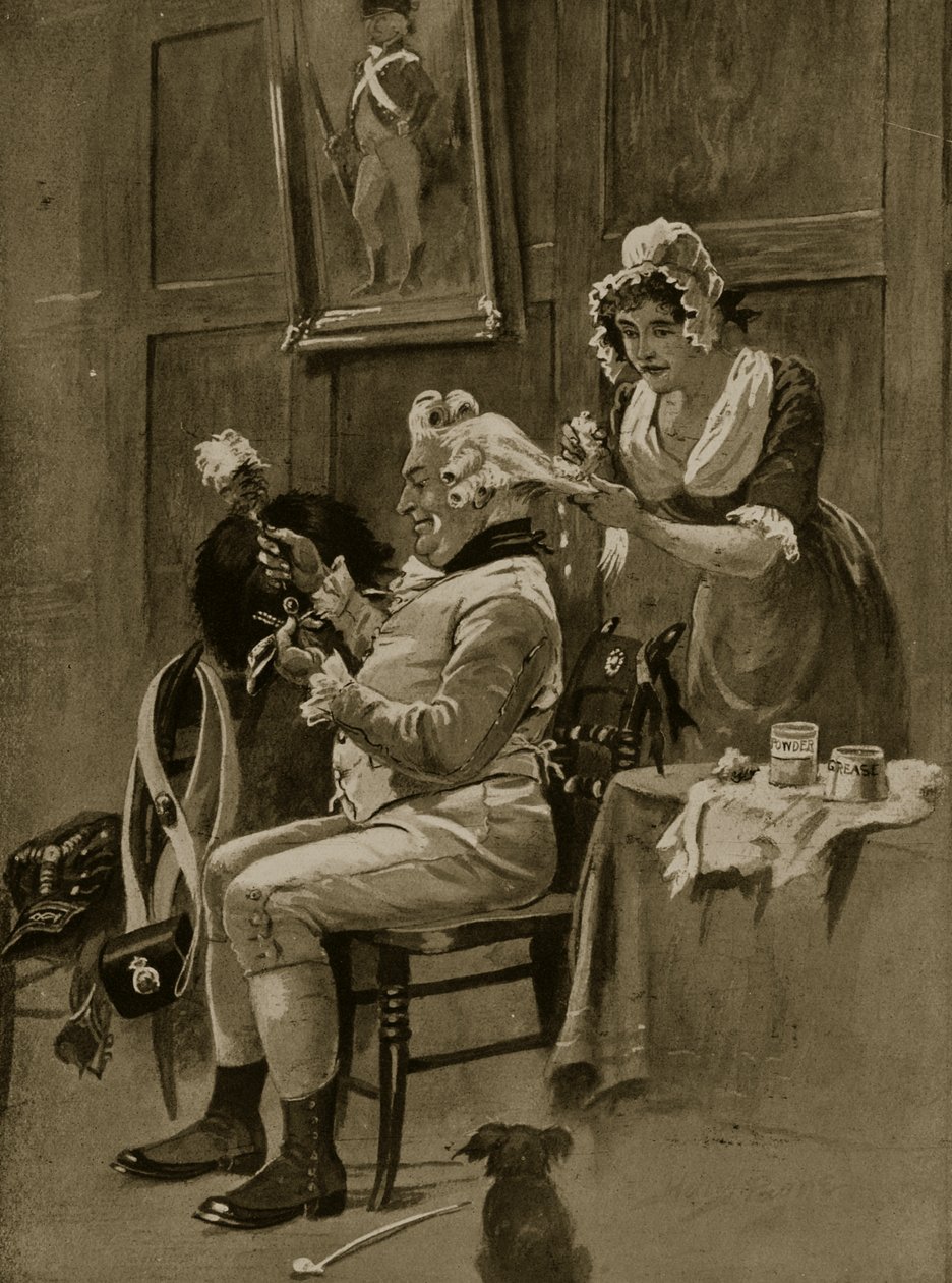 Felvonulásra készül, 1799, illusztráció a „Hutchinson