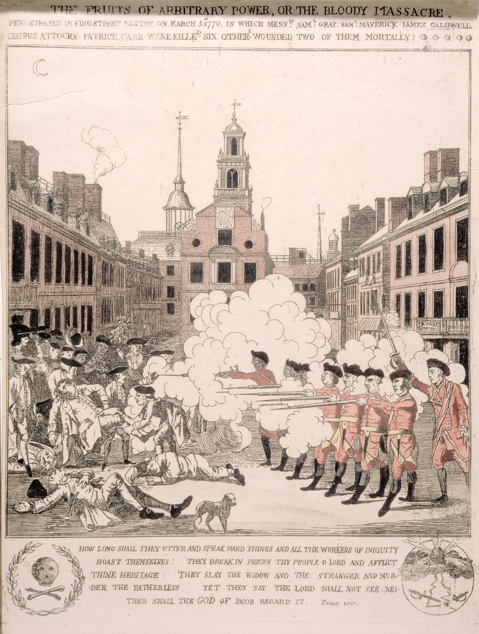 A bostoni mészárlás, 1770. március 5. alkotó: Henry Pelham
