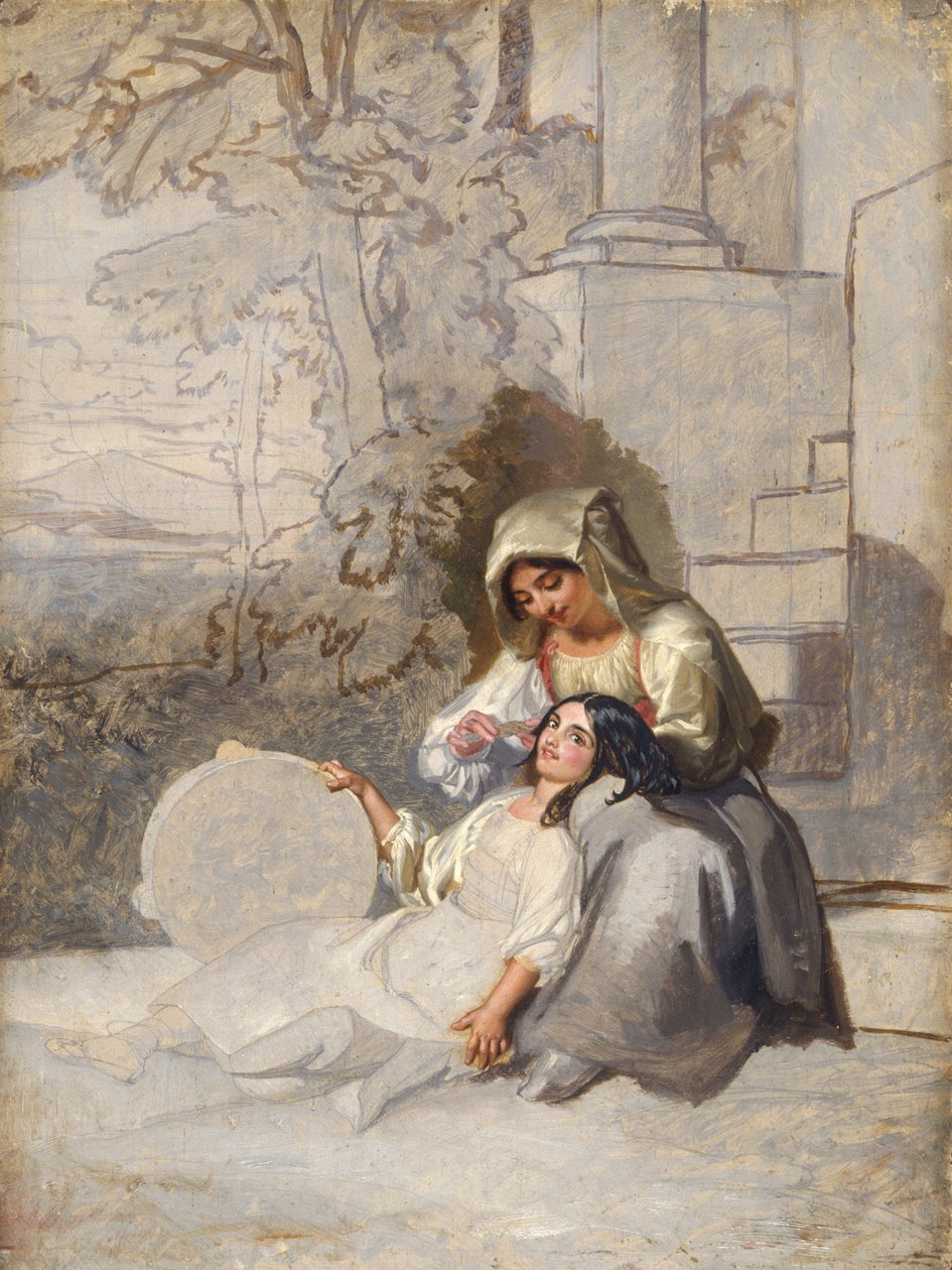 Olasz parasztok (olaj, vászon) alkotó: Henry Penry Williams