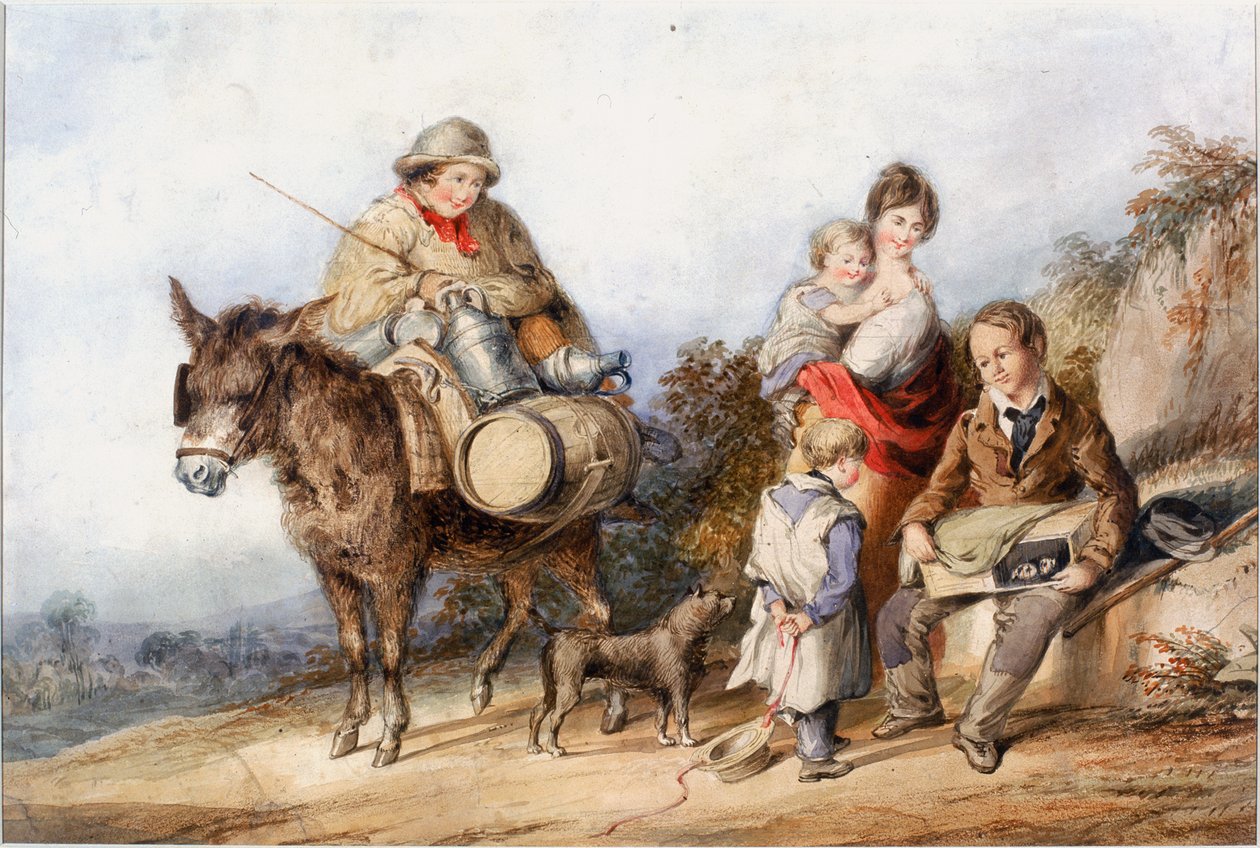 Tejfiú családi csoporttal, 1840 körül (akvarell és gouache) alkotó: Henry Perlee Parker