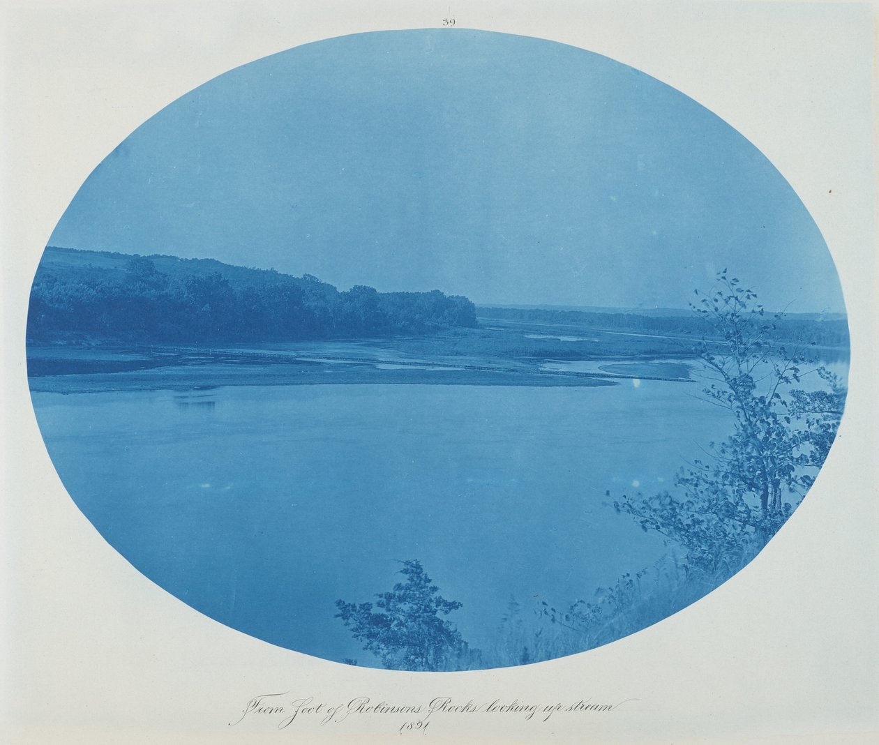 A Robinson-szikla lábától a folyón felfelé tekintve,1891 (fénykép) alkotó: Henry Peter Bosse