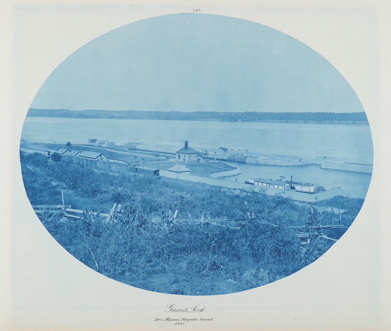 Guard Rock, Des Moines Rapids csatorna L.W.,1885 (fénykép) alkotó: Henry Peter Bosse