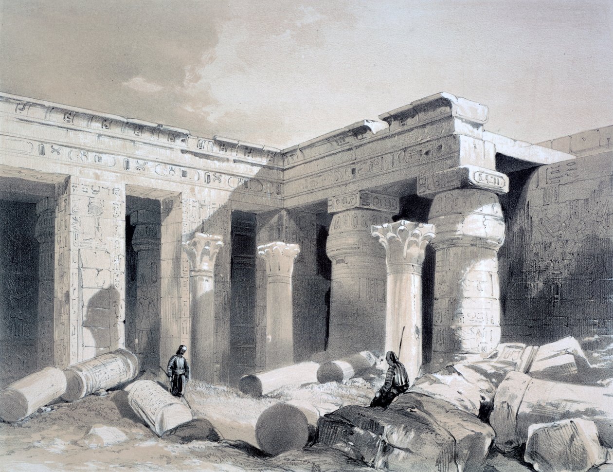 Medinet Abou, Théba, Egyiptom, 19. század alkotó: Henry Pilleau