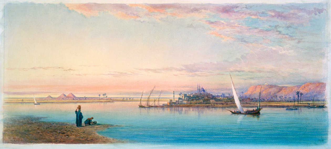 A Nílus, Bulaq, Egyiptom, 1868 alkotó: Henry Pilleau