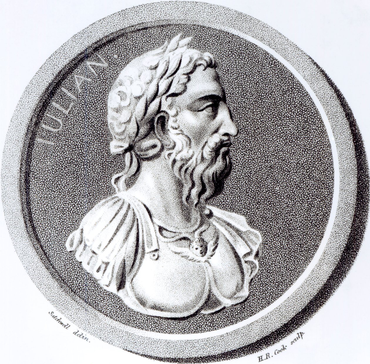 Didius Julianus portréja, "A Római Birodalom hanyatlásának és bukásának története" 7. köt. 137. oldal, Edward Gibbon, 1808 alkotó: Henry R. Cook