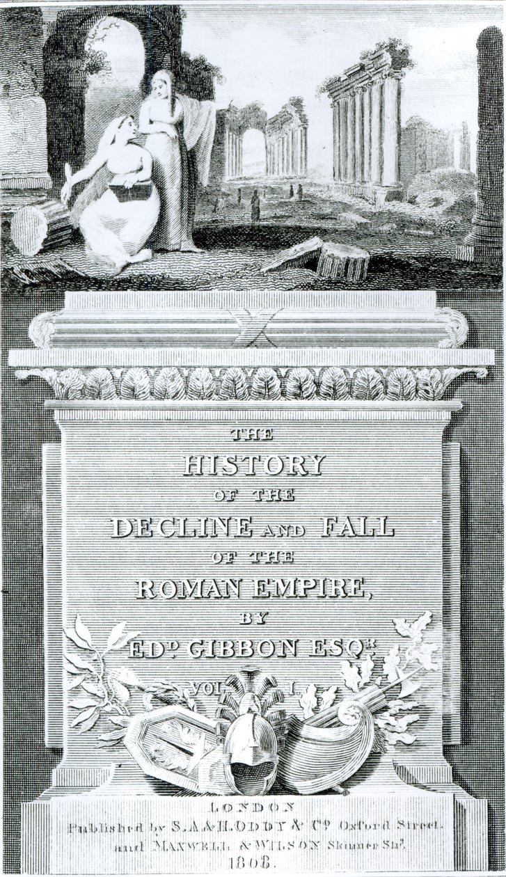 A Római Birodalom hanyatlásának és bukásának története, Edward Gibbon, 1. kötet, 1808. alkotó: Henry R. Cook