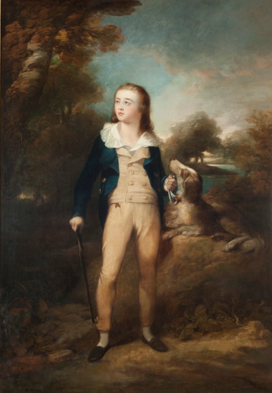 Cathcart mester és kutyája, 1810 körül (olaj, vászon) alkotó: Henry Raeburn