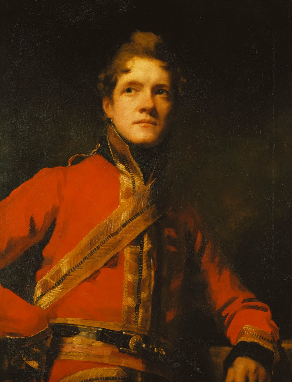 A 7. dragonyos gárda Morrison alezredesének portréja, félalakos, egyenruhában alkotó: Henry Raeburn