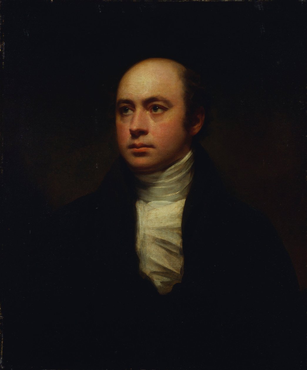 Sir Francis Chantrey portréja, sötét kabátban és fehér nyakkendőben alkotó: Henry Raeburn