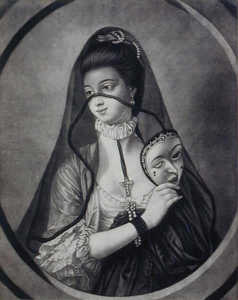 A leleplezett szép apáca, vésette: Carington Bowles (fl.1744-93) (litho) alkotó: Henry Robert (after) Morland