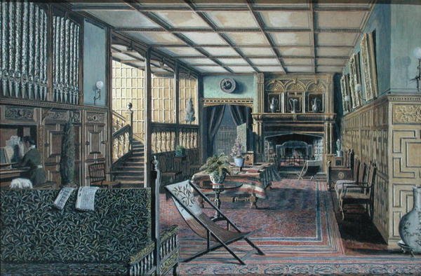 A Hall Place belseje, Leigh, Tonbridge közelében alkotó: Henry Robert Robertson
