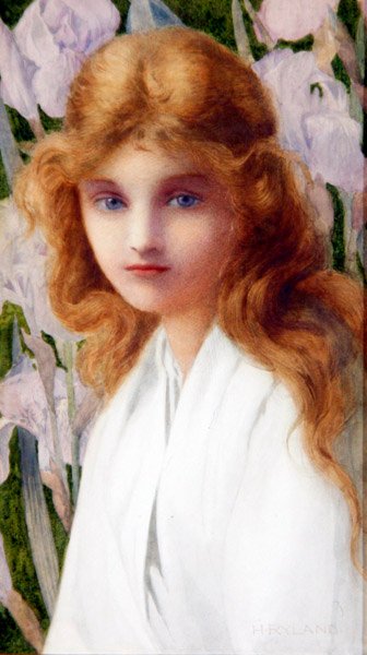 Íriszek, 1885 körül (tempera, kréta) alkotó: Henry Ryland