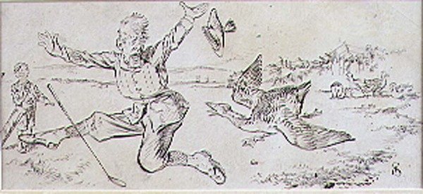 The Attacked Golfer, illusztráció a 