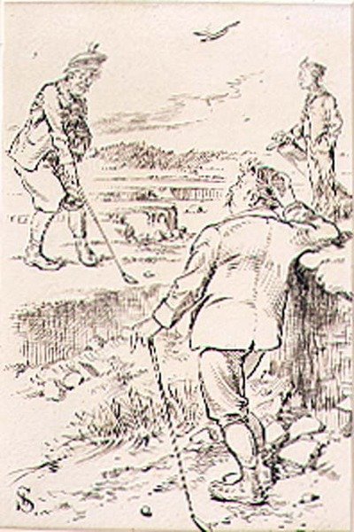 A győztes golfozó, illusztráció a 