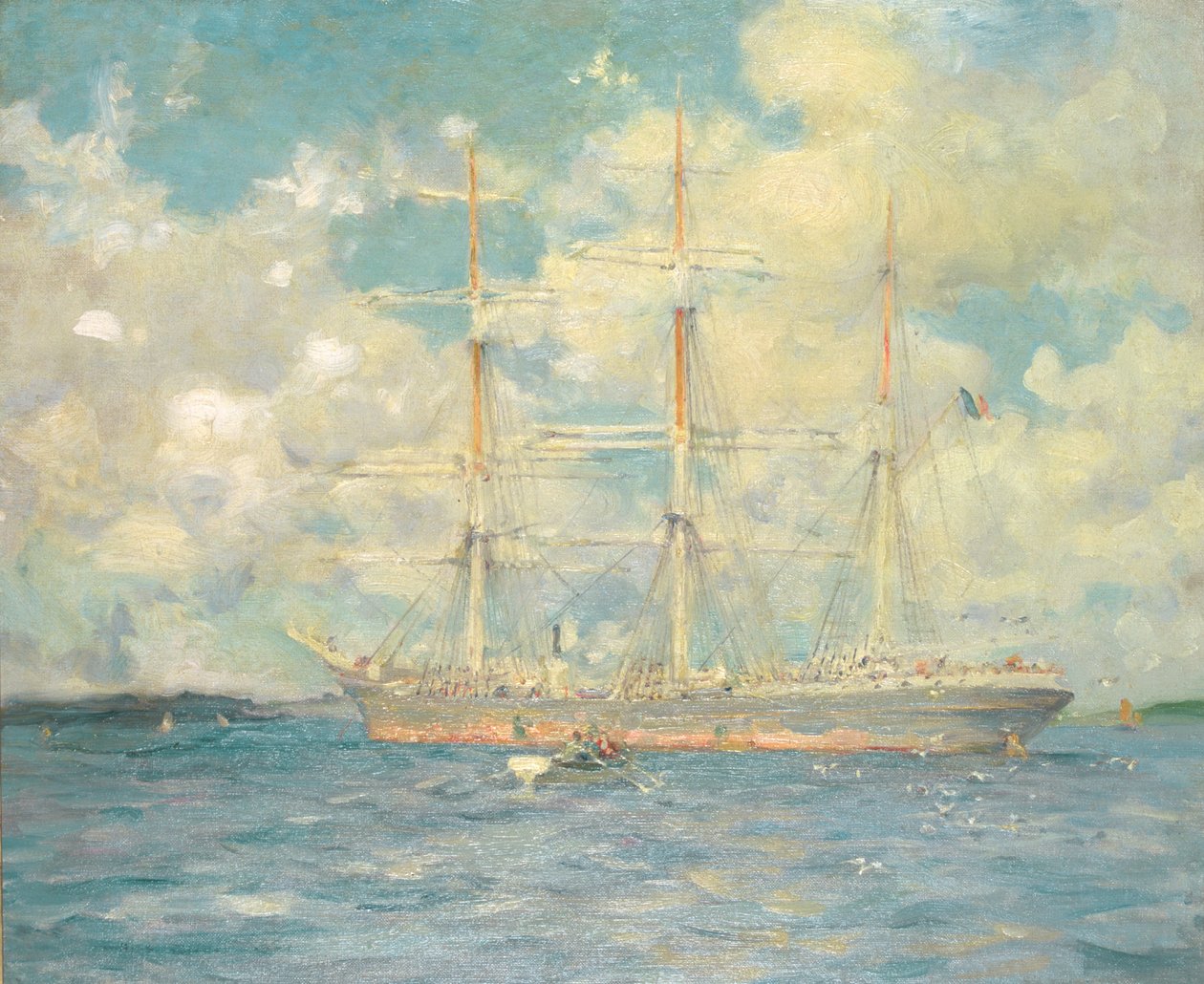 Egy francia barque a Falmouth-öbölben, 1902 alkotó: Henry Scott Tuke