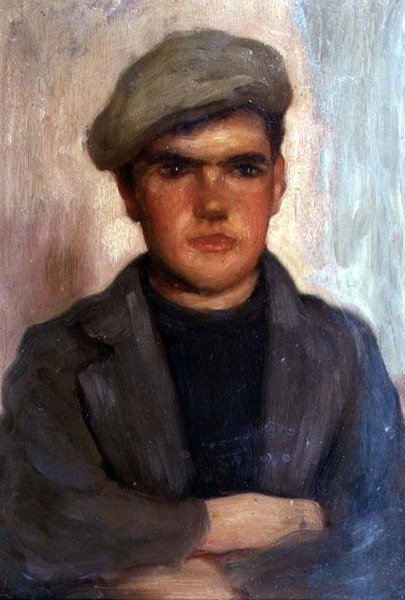 Fiú sapkát visel alkotó: Henry Scott Tuke