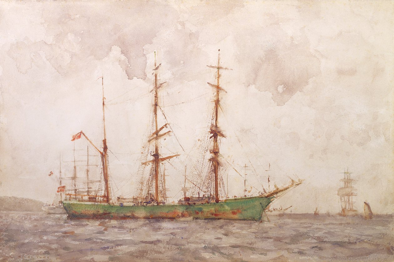 Danish Barque, Falmouth Harbor alkotó: Henry Scott Tuke