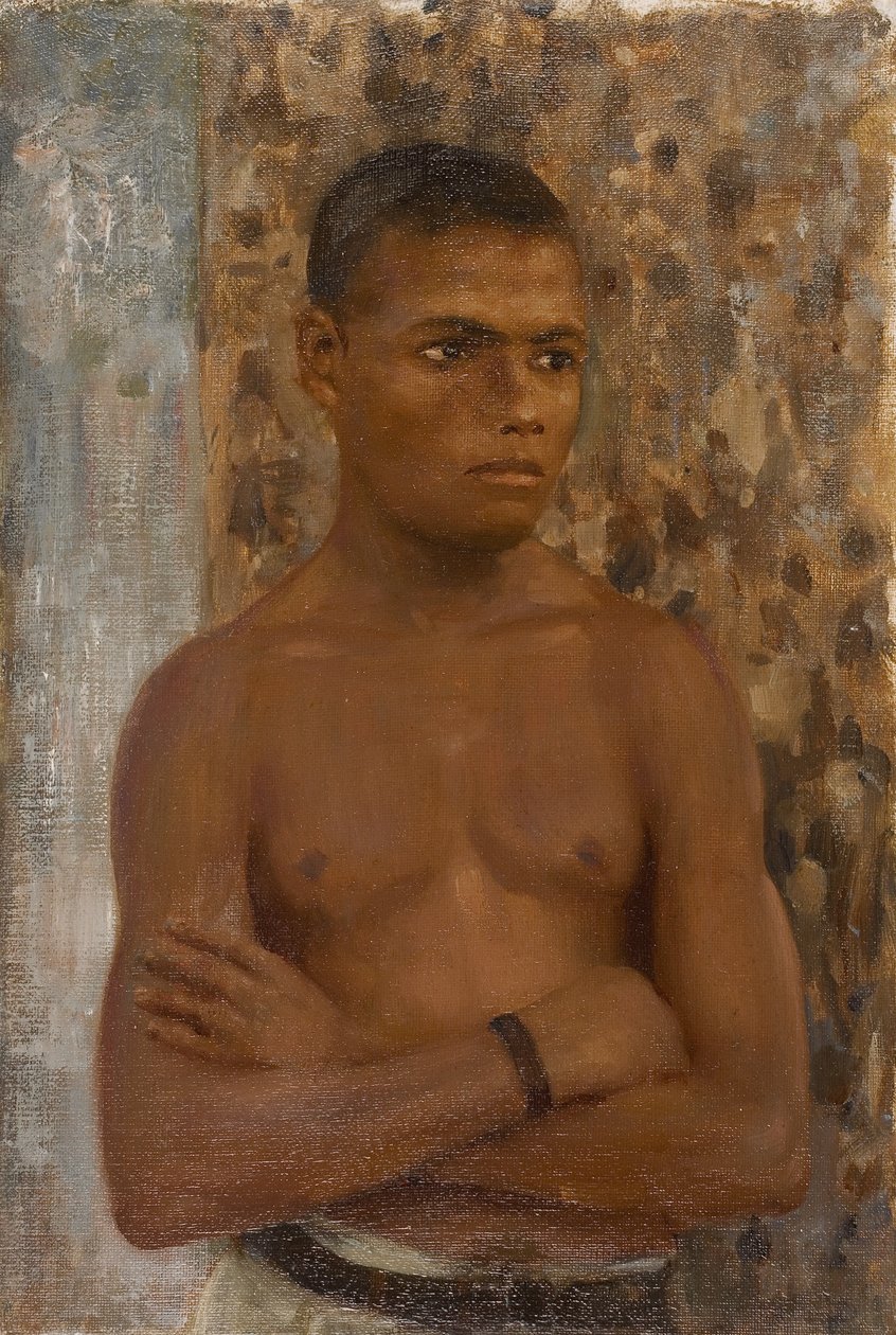 Half Length of Ralph, 1923 (olaj, vászon tábla) alkotó: Henry Scott Tuke