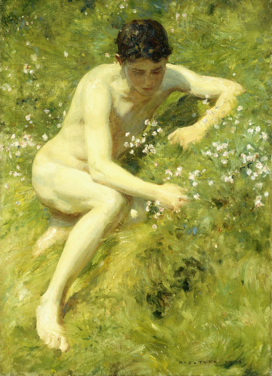A réten, 1906 alkotó: Henry Scott Tuke