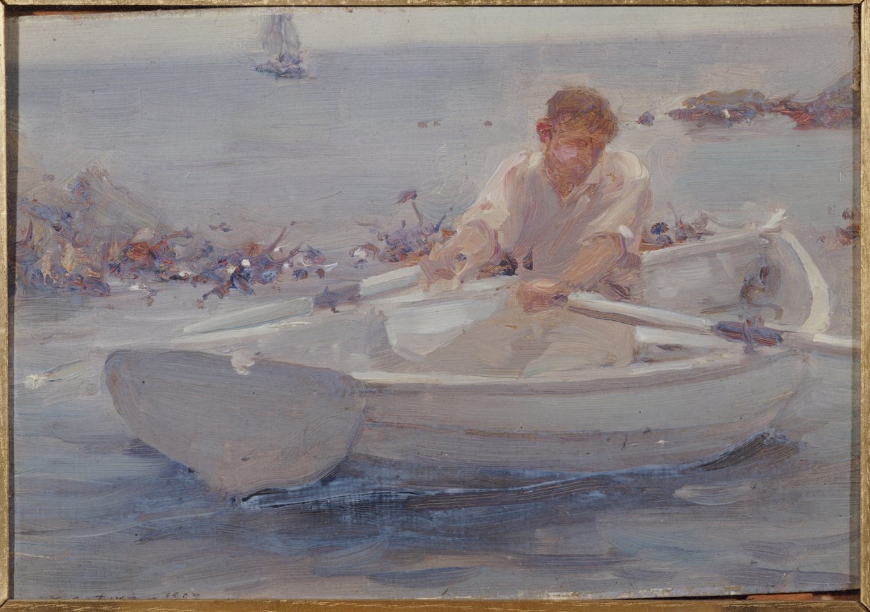Ember evezős csónakban, 1907 alkotó: Henry Scott Tuke