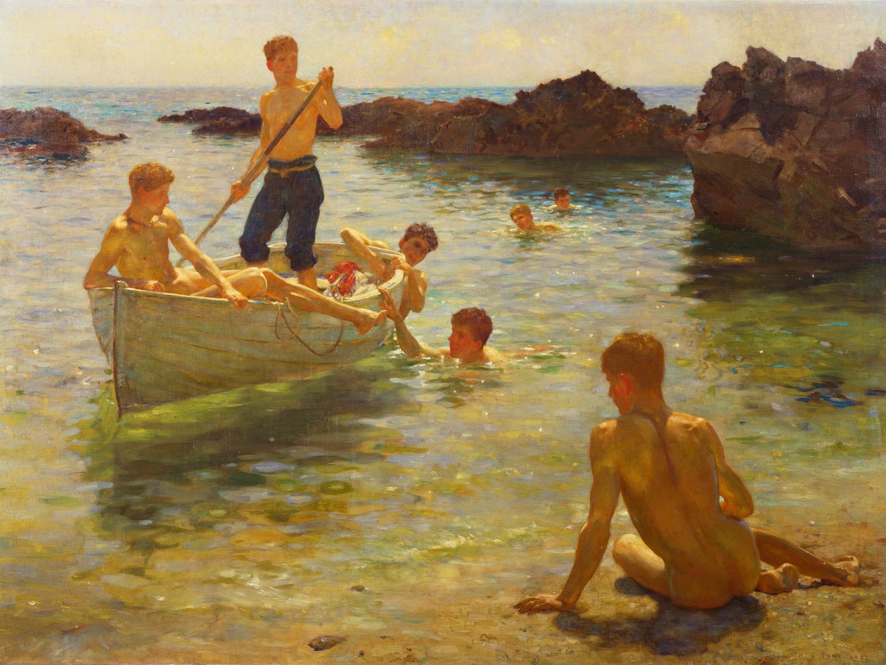 Reggeli pompa, 1922 alkotó: Henry Scott Tuke