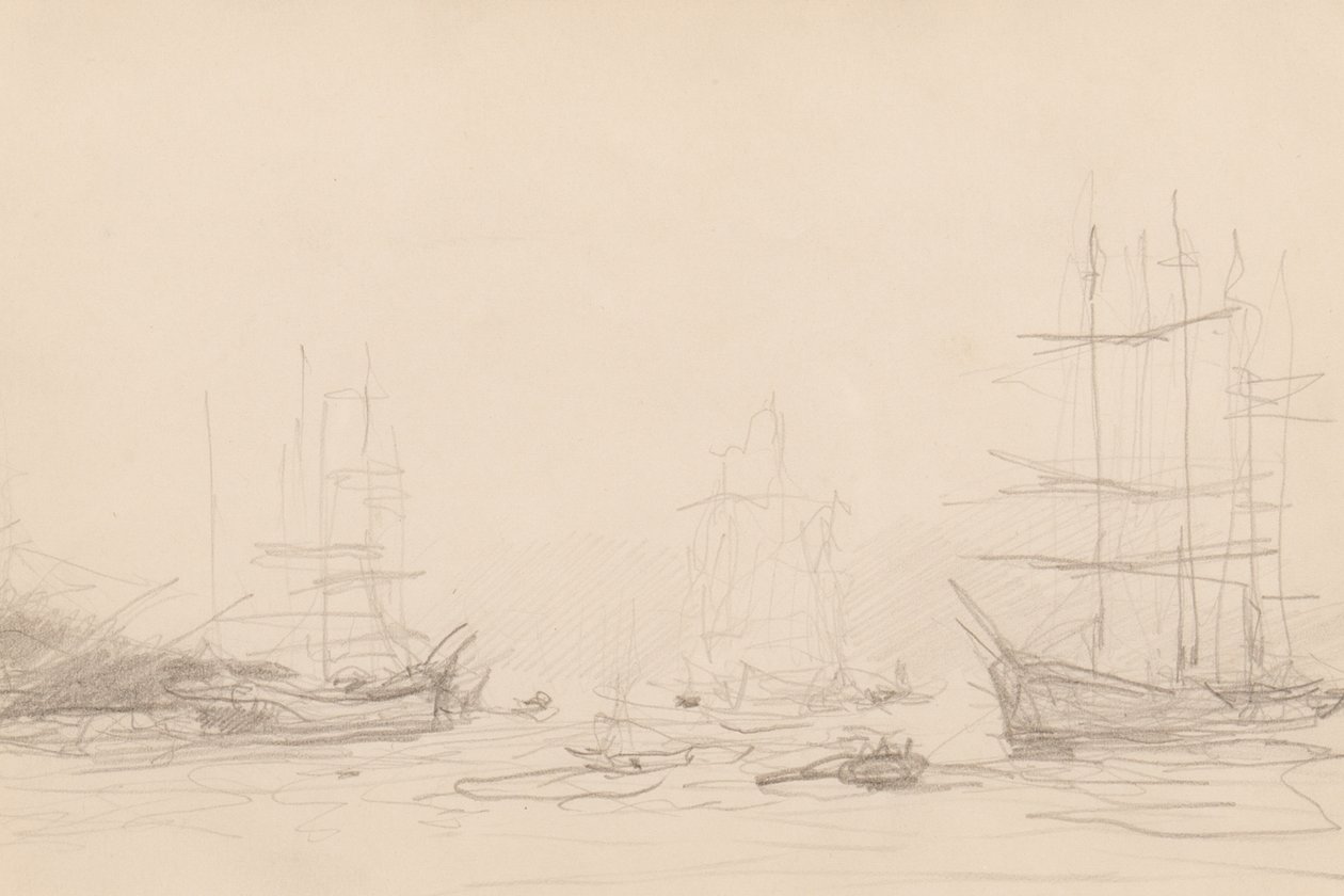 Szállítás Falmouth kikötőjében alkotó: Henry Scott Tuke