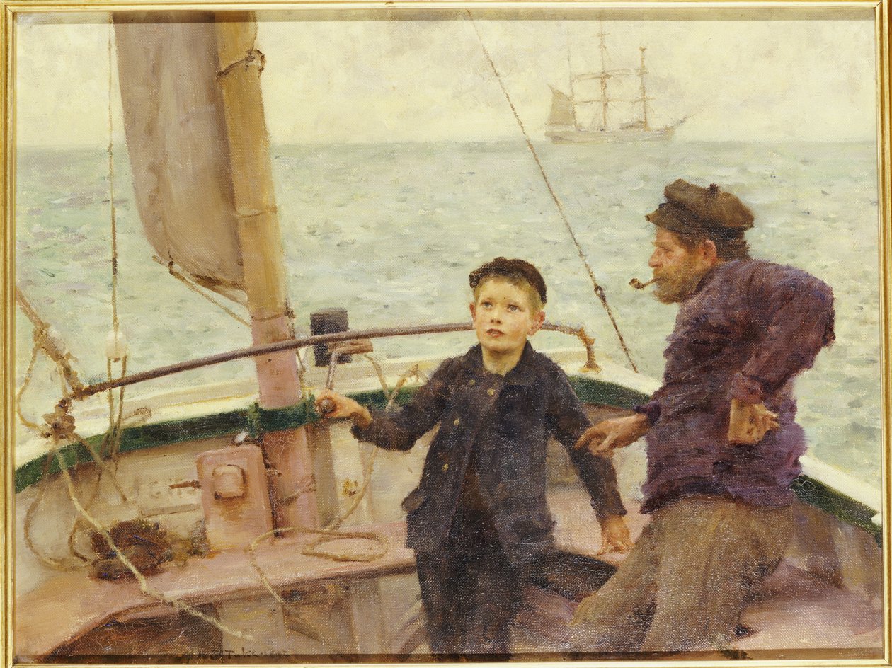 Az irányító lecke, 1892 alkotó: Henry Scott Tuke