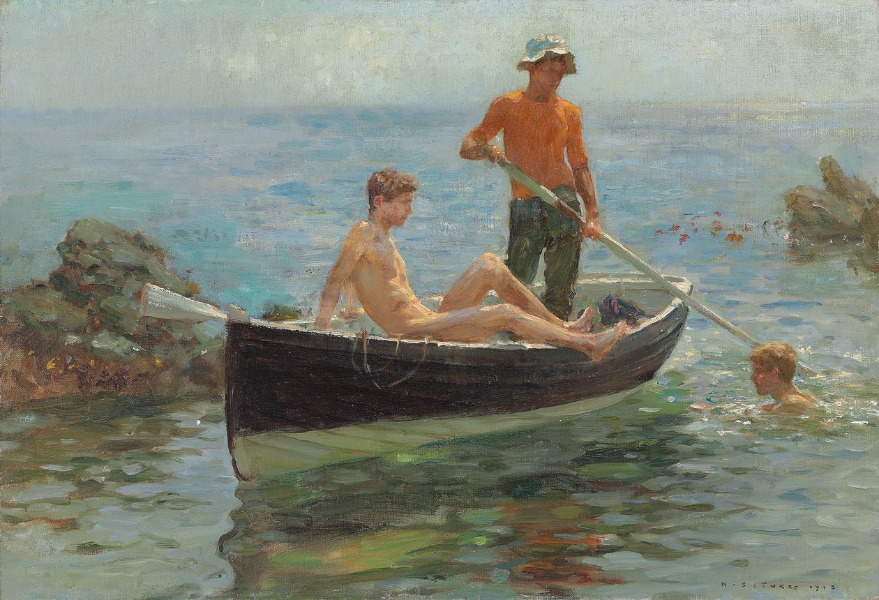 A narancssárga trikó, 1913 alkotó: Henry Scott Tuke