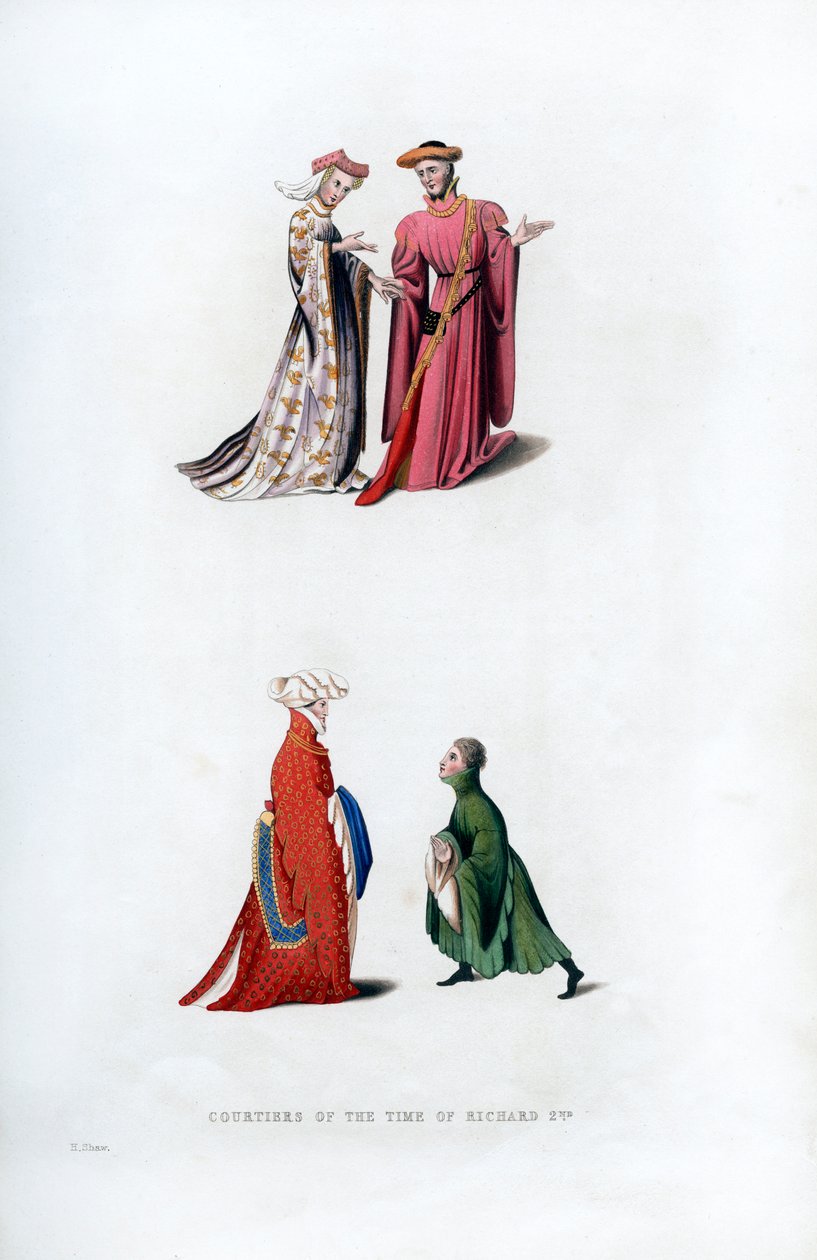 Udvari ruha, 14. század, 1843. alkotó: Henry Shaw
