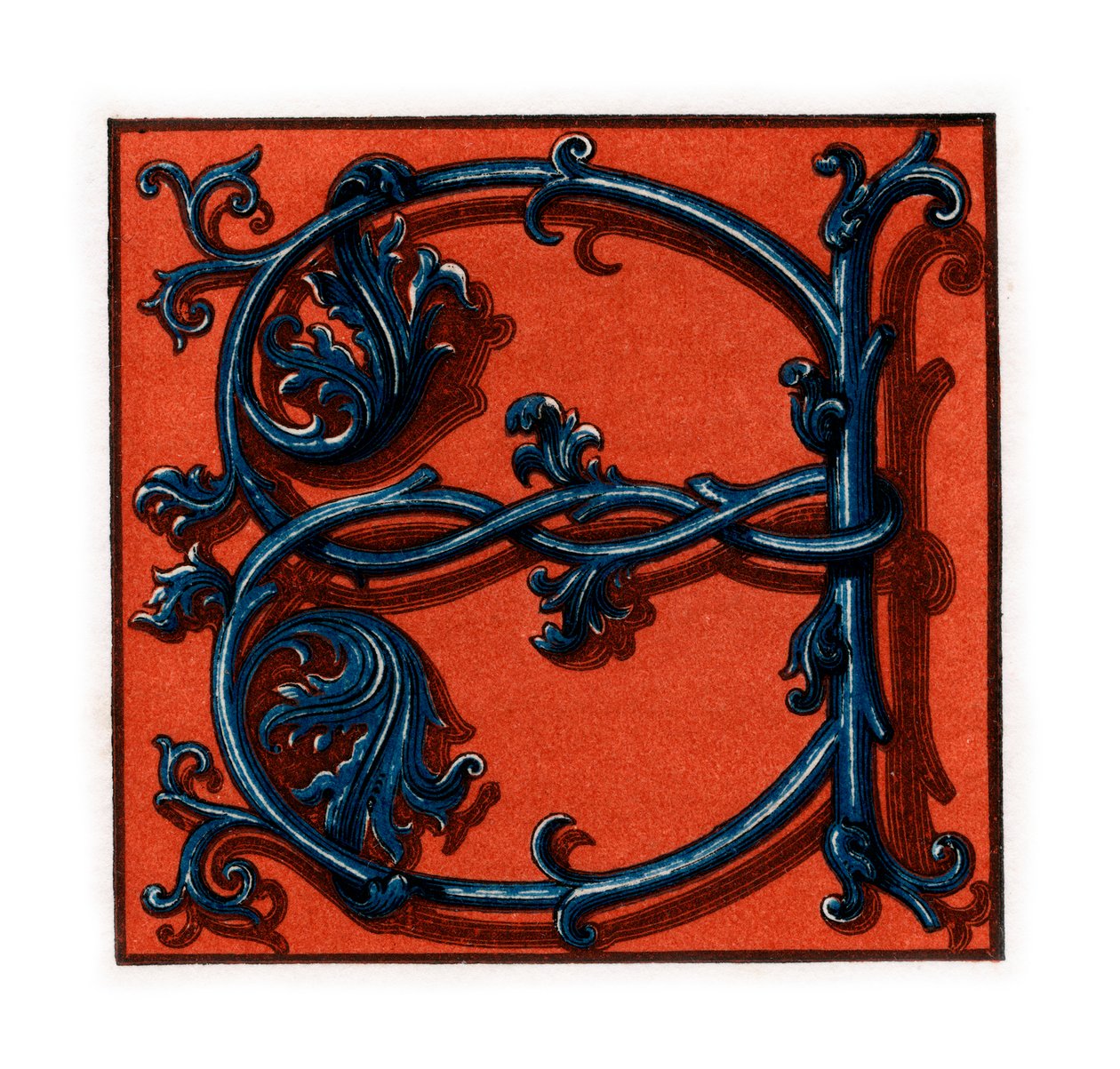 A kezdőbetű, 15. század vége – 16. század eleje, 1843. alkotó: Henry Shaw