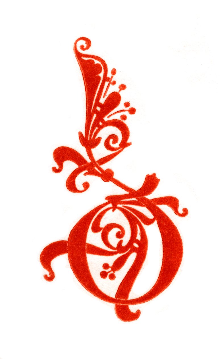 Kezdő D betű, 10. század, 1843. alkotó: Henry Shaw