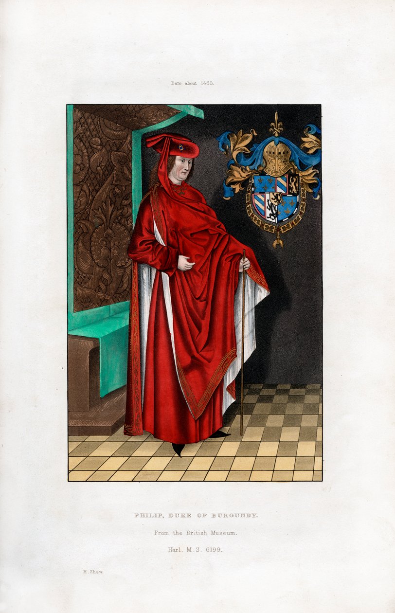 Fülöp, Burgundia hercege, 1460, 1843. alkotó: Henry Shaw