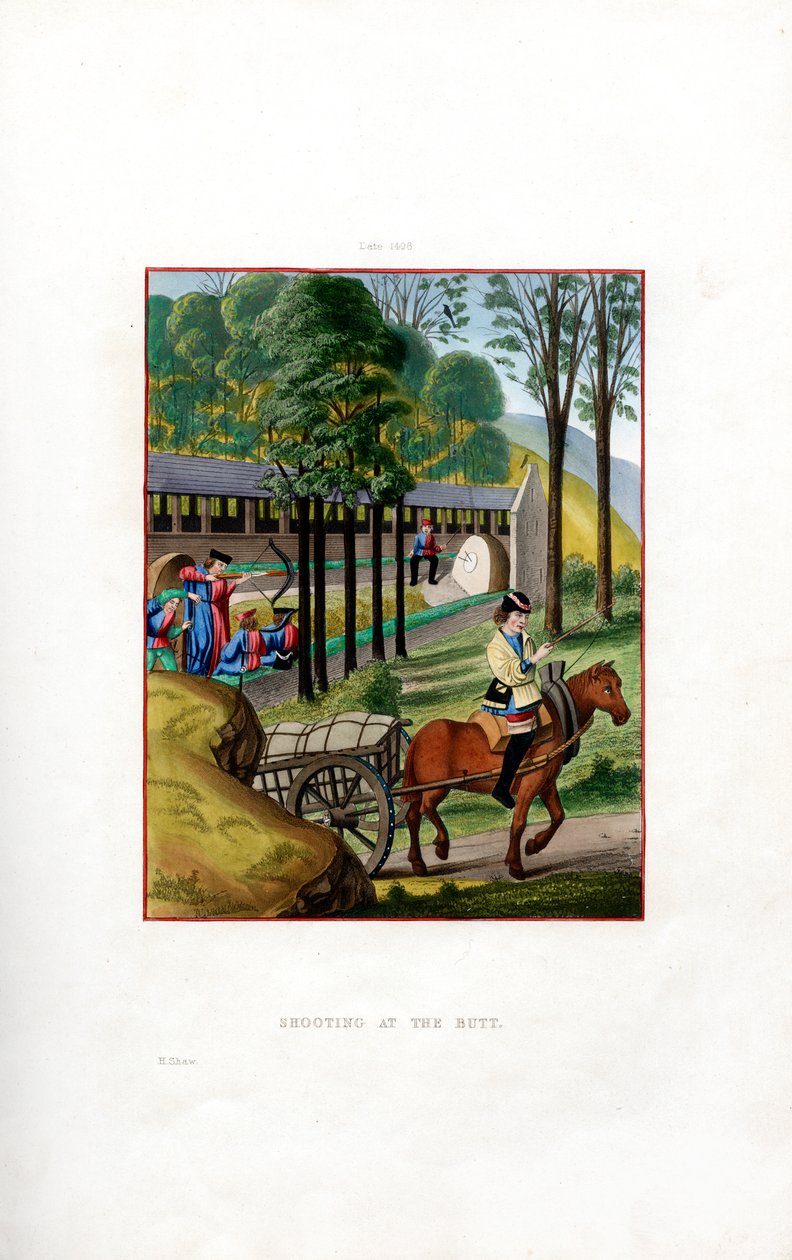 Lövés a fenékre, 1496, 1843. alkotó: Henry Shaw