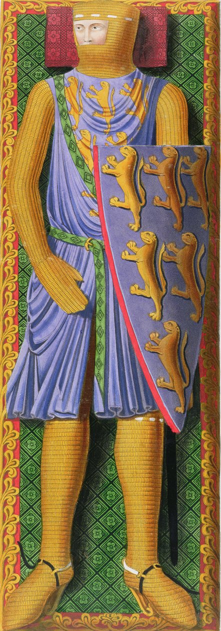 William Longespee, Salisbury 1. grófja († 1226) egy 13. század közepén készült kézirat után a Cambridge-i Egyetemi Könyvtárban alkotó: Henry Shaw