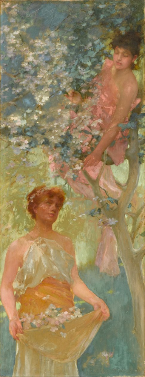 Virágok között, 1880-as évek közepe (olaj, vászon) alkotó: Henry Siddons Mowbray