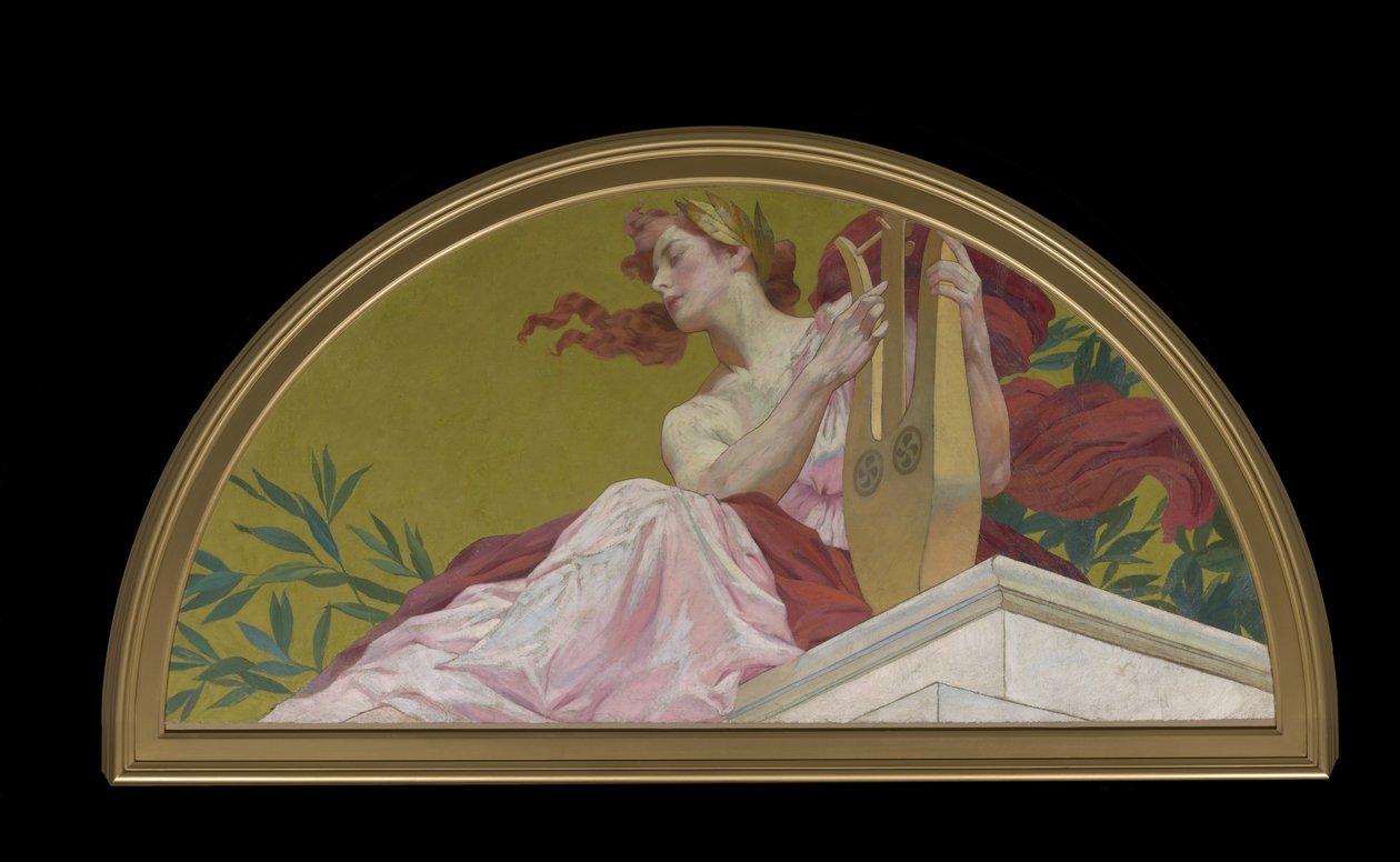 A lírai költészet múzsája, 1893 alkotó: Henry Siddons Mowbray