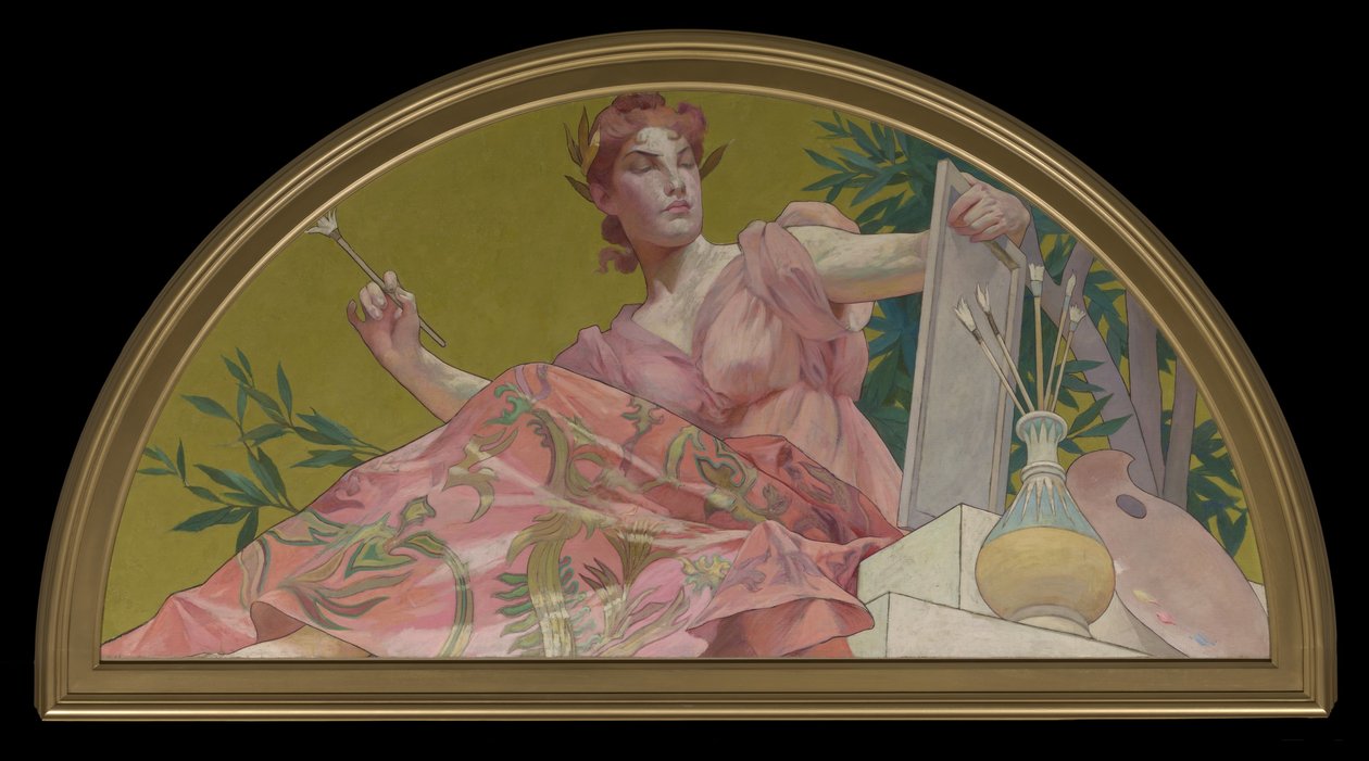 A festészet múzsája, 1893 alkotó: Henry Siddons Mowbray